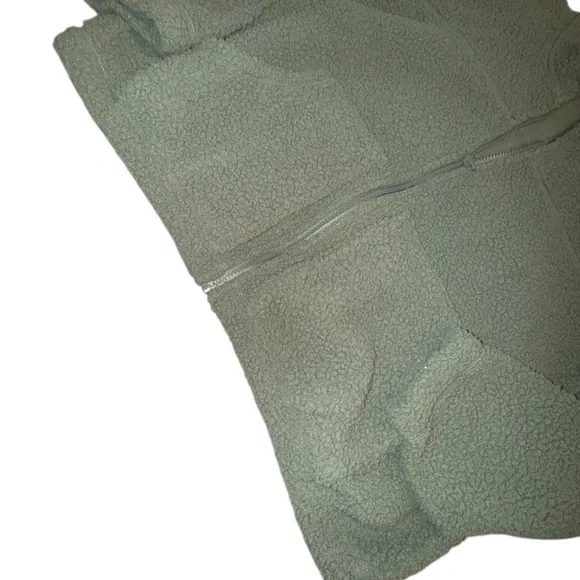 2/$20 Old Navy Women's Olive Green Sherpa Hoodie - Picture 4 of 7
